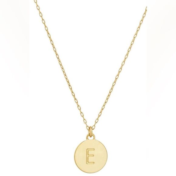 Kate Spade Mini Initial Pendant Necklace, E, NWT - Picture 1 of 5